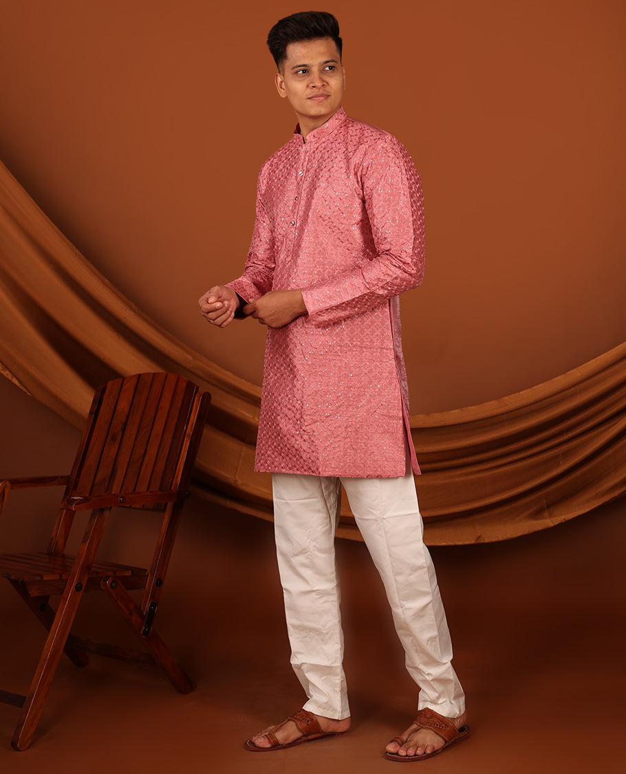 Pink Men's Kurta
