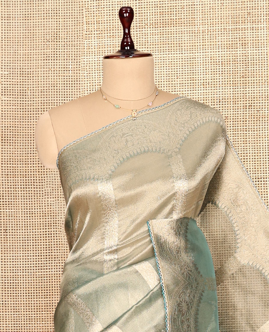 Sea Green Fancy Organza Saree