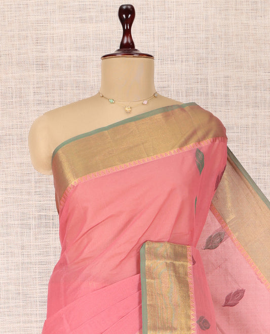 Pink Kanchi Cotton Saree