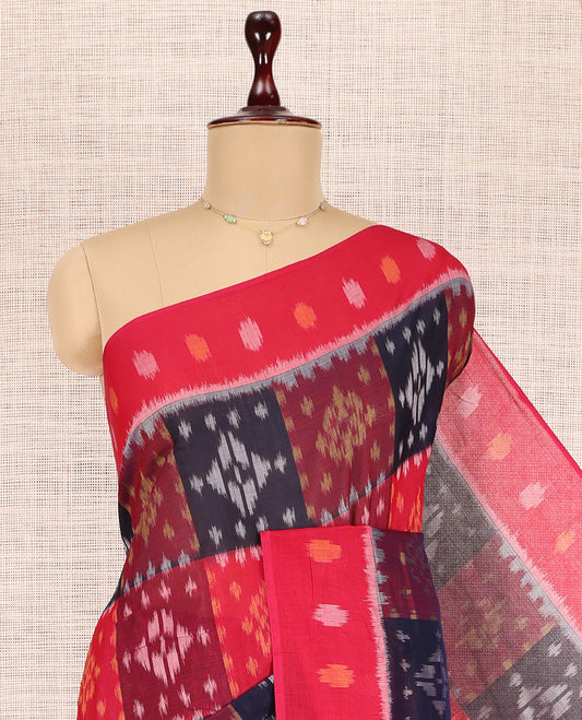Multi-Color Pochampally Ikat Cotton Saree