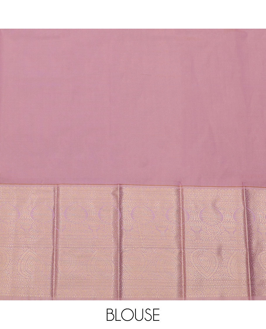 Green Budget Silk Saree, Elevated with Buttas All Over Its Body, Complemented by a Contrast Traditional Zari Design Border, Grand Pallu, and Paired with a Contrast Blouse