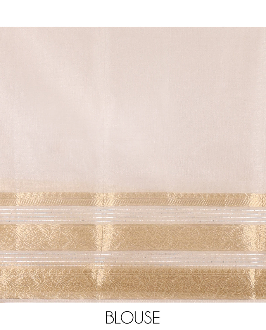 Off-White Semi-Organza Saree