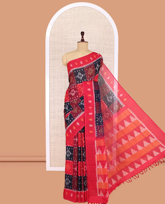 Multi-Color Pochampally Ikat Cotton Saree