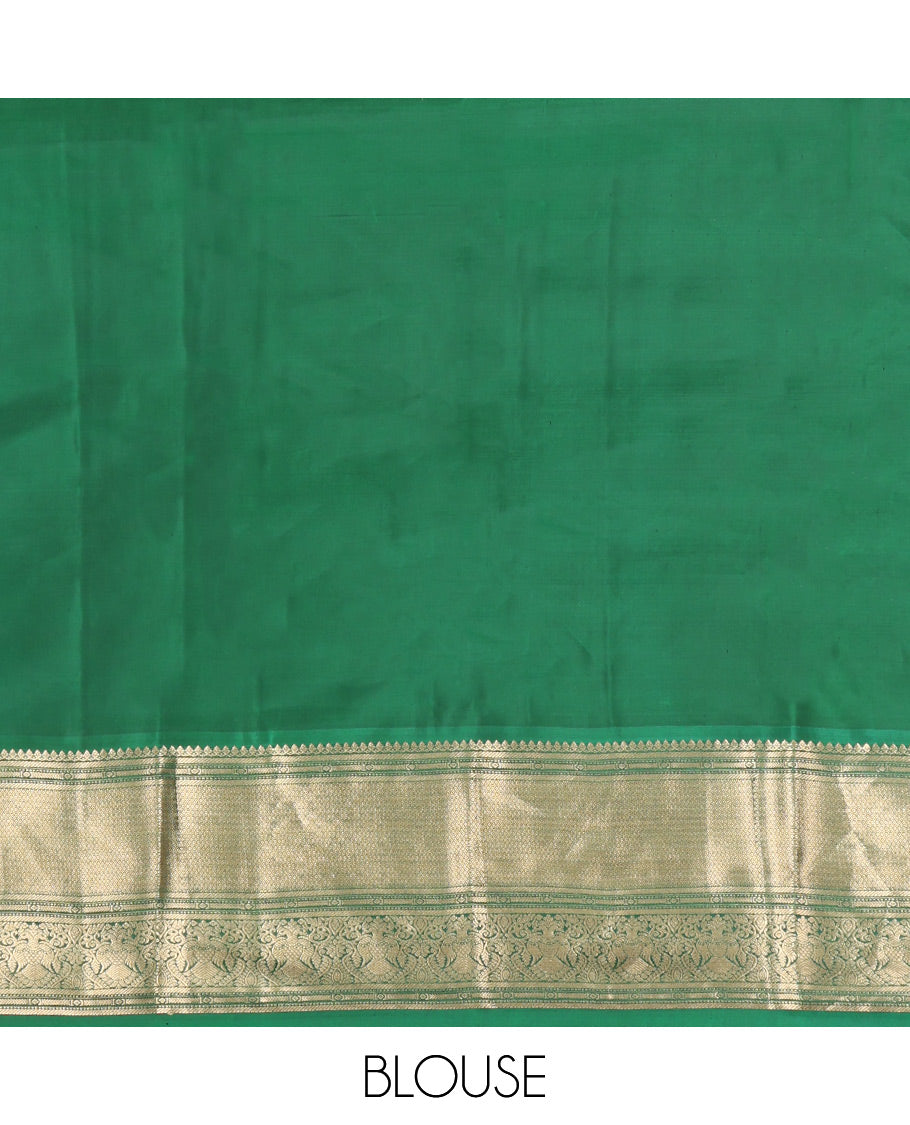 Green Contrast Checks Vasundhara Silk Saree