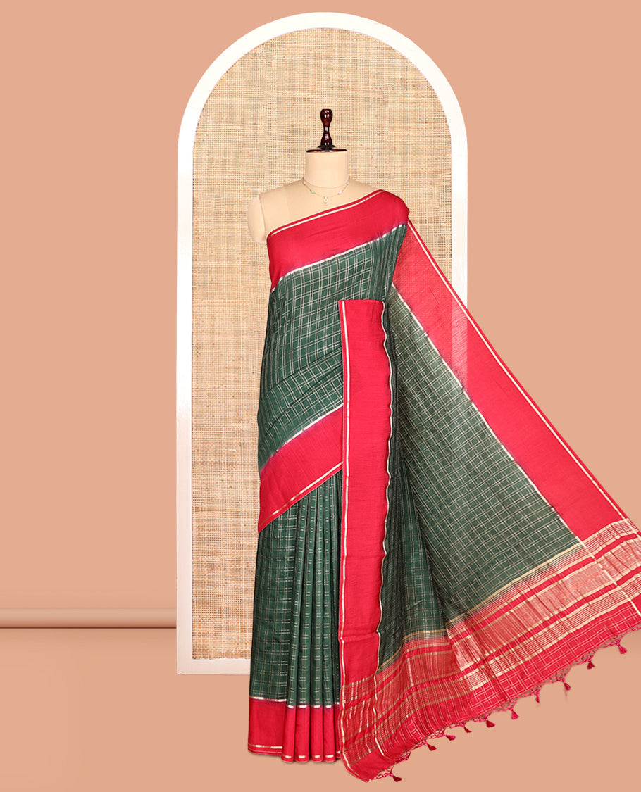 Green Assam Silk Saree
