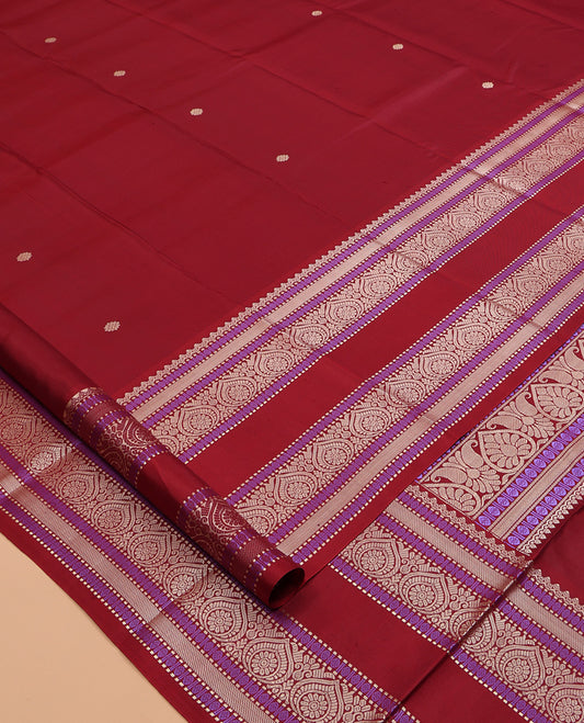 Red Kanchipuram Chettinad Saree