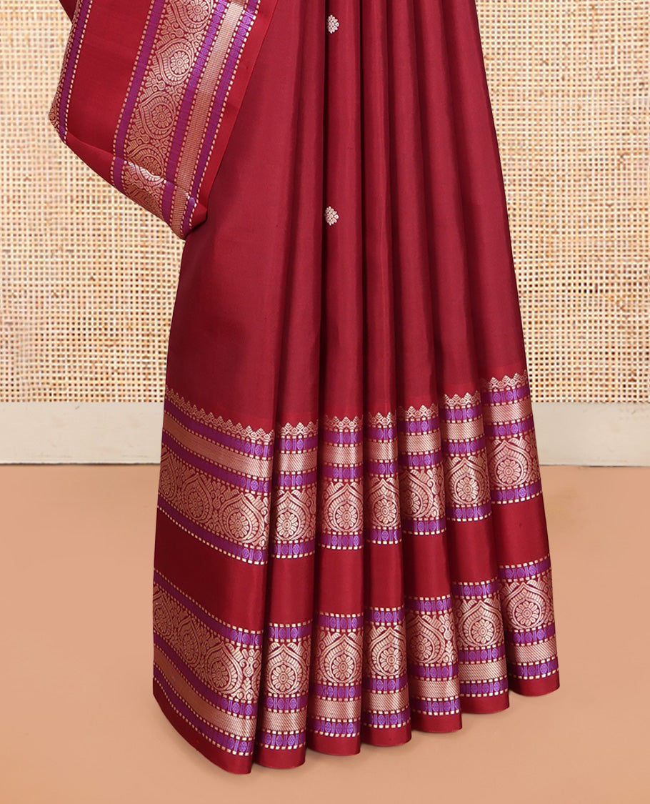 Red Kanchipuram Chettinad Saree