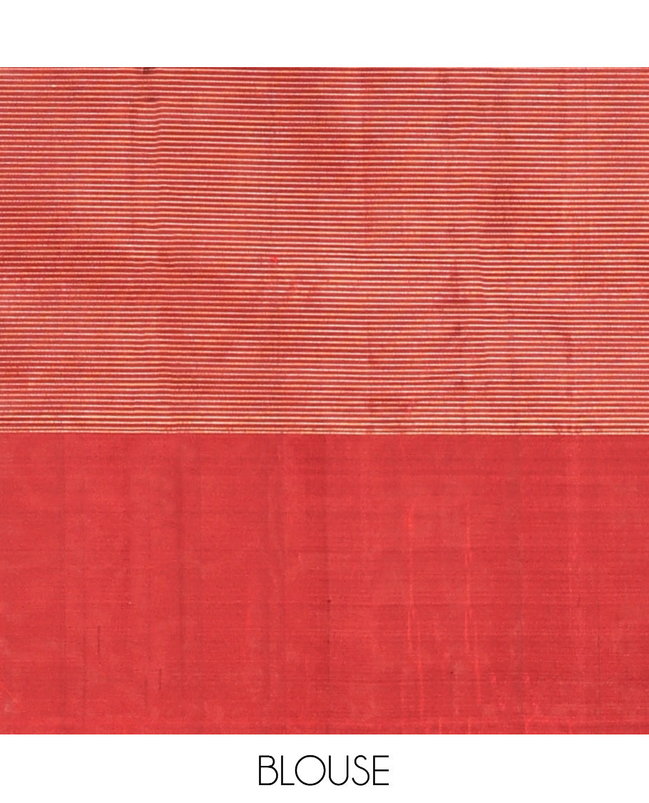 Orange Mayuri Soft Silk Saree