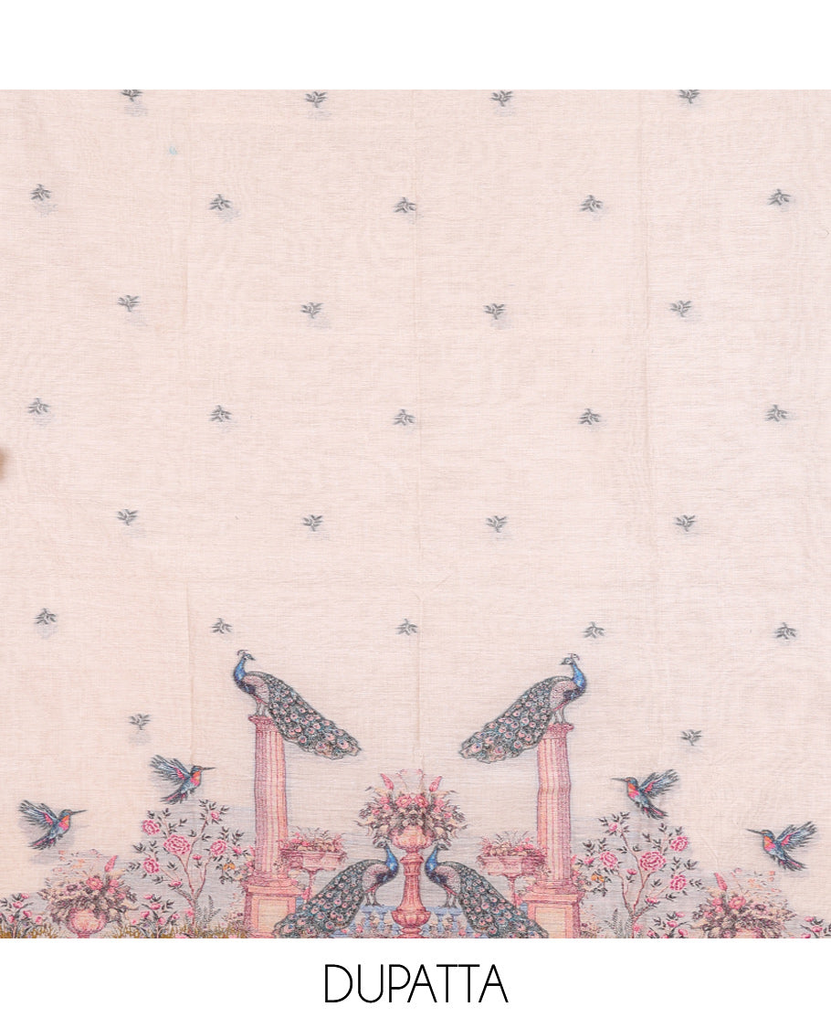 Chikku Semi-Chanderi Silk Material Chudidar Set