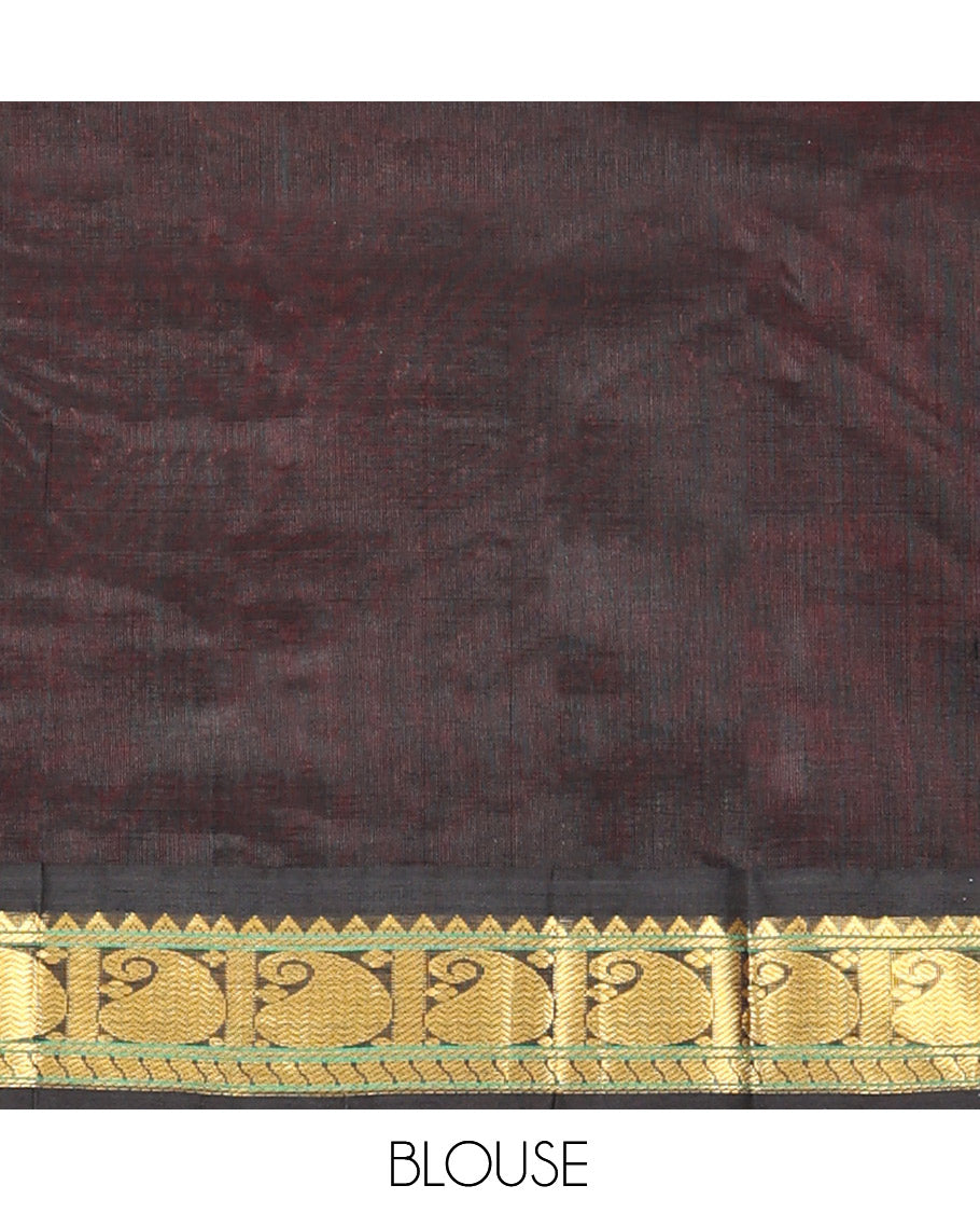 Pink Zari Butta Kuppadam Silk Saree
