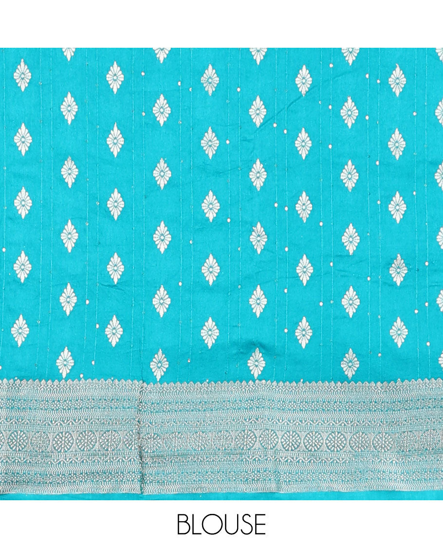 Red checked tussar saree with contrast traditional zari design border & chevron design pallu