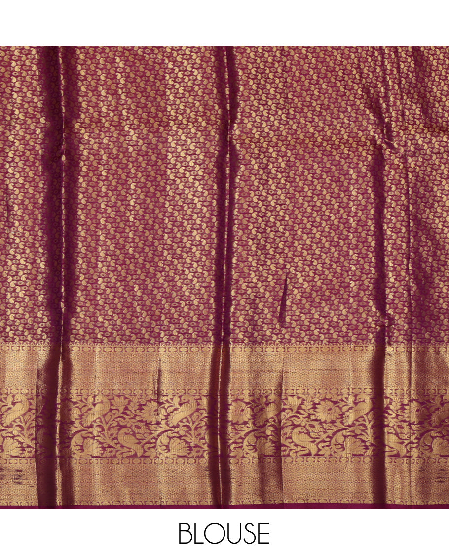 Green Pure Silk Pavadai Material Set
