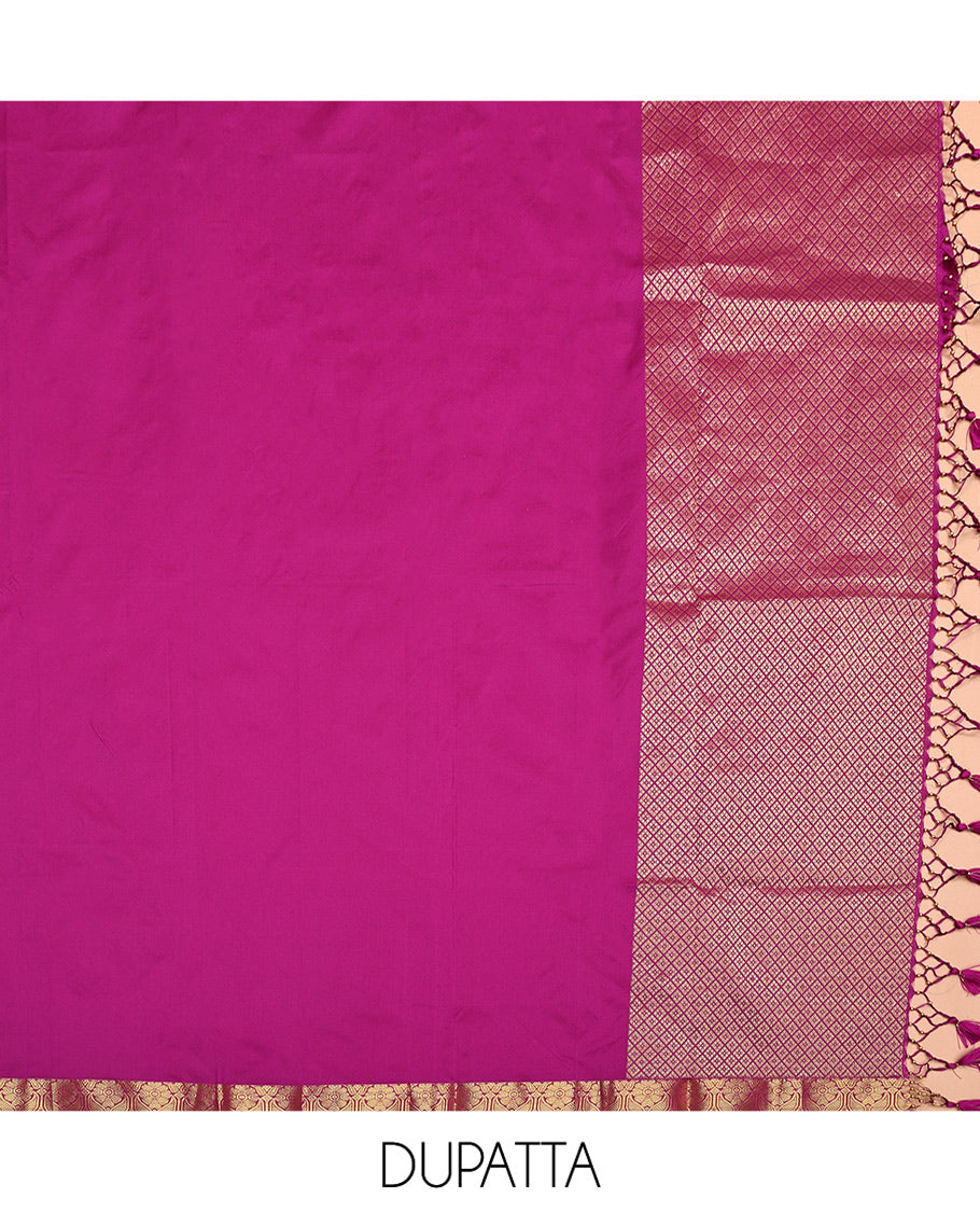 Blue Art Silk Half-Saree
