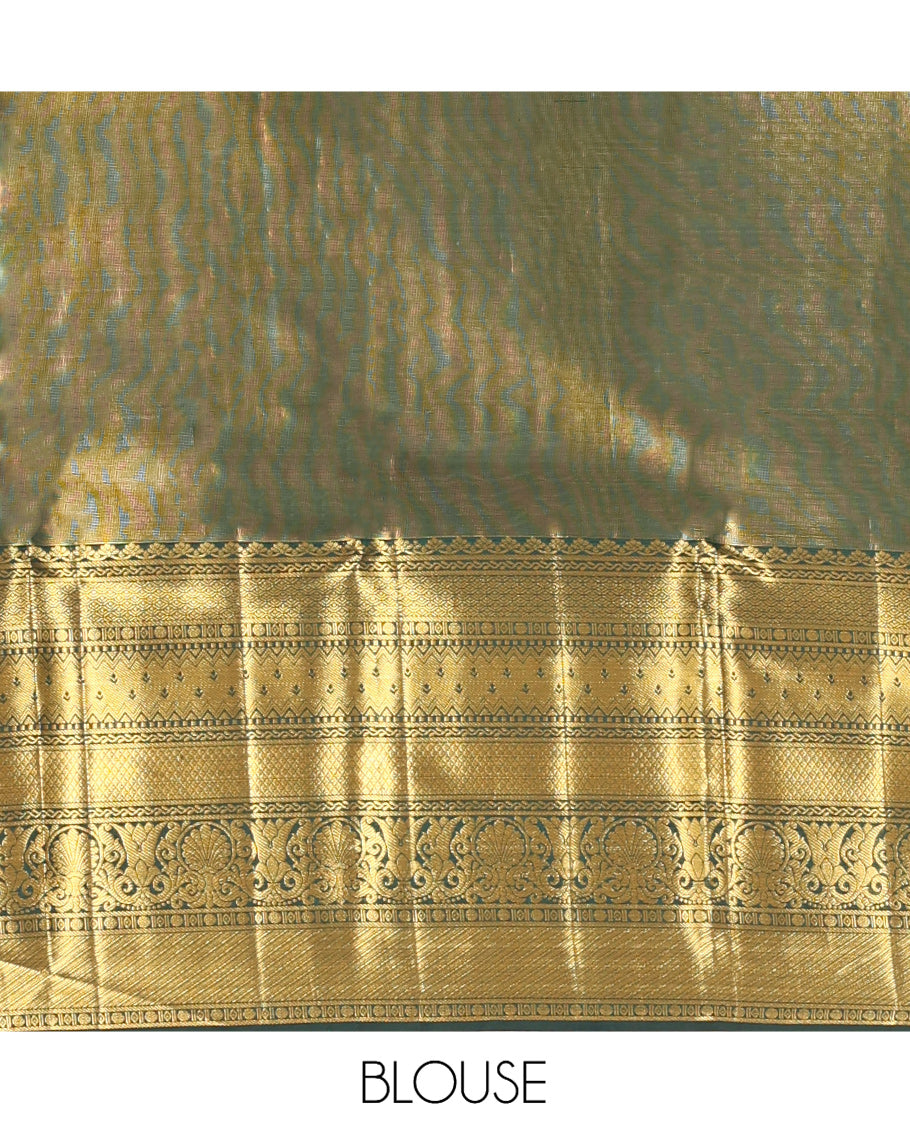 Green Kanchipuram Tissue Silk Saree