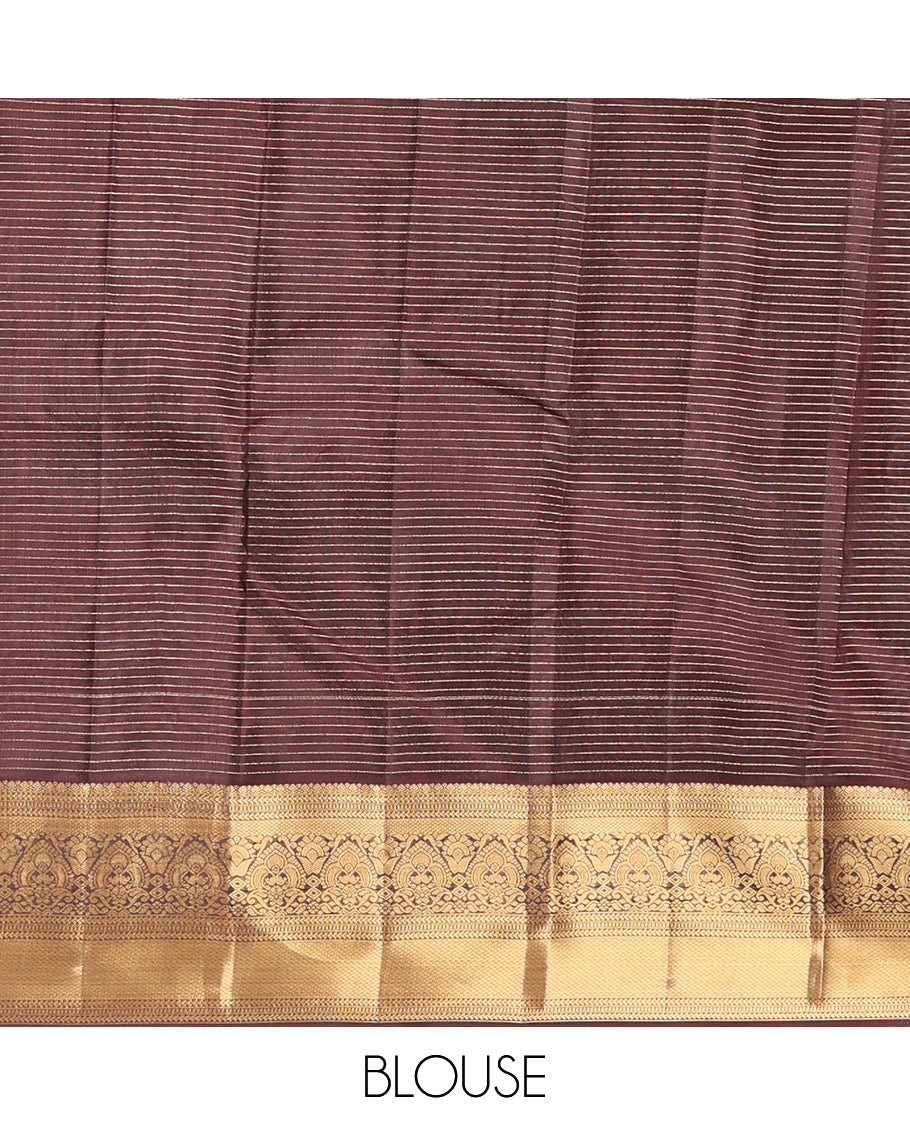 Pink Vasundhara Lite Silk Mix Saree, Enriched with Butta Enclosed Checks, a Contrast Border of Thilakam, Kathir, Muthu, and Mayil Kann Designs, Grand Pallu, and a Contrast Blouse