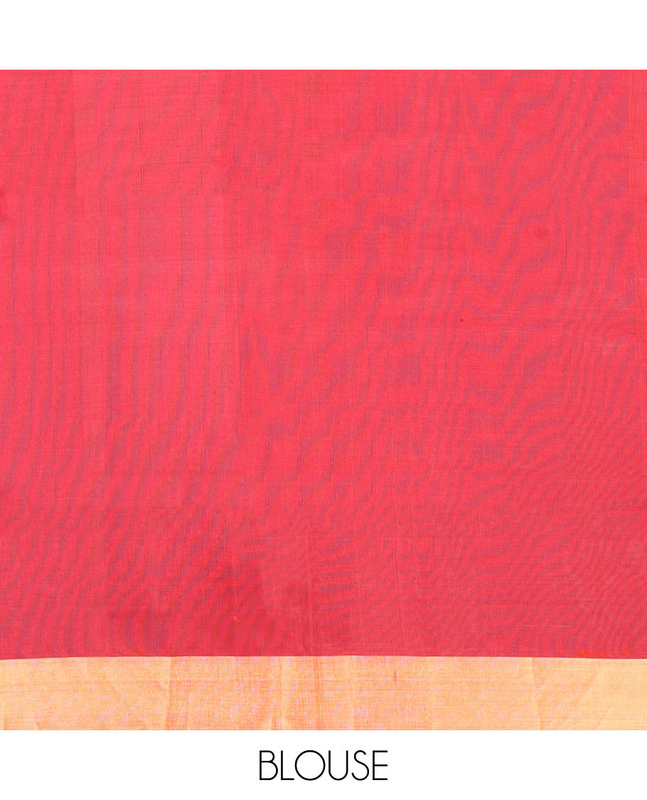 Orange Mayuri Lite Silk Mix Saree
