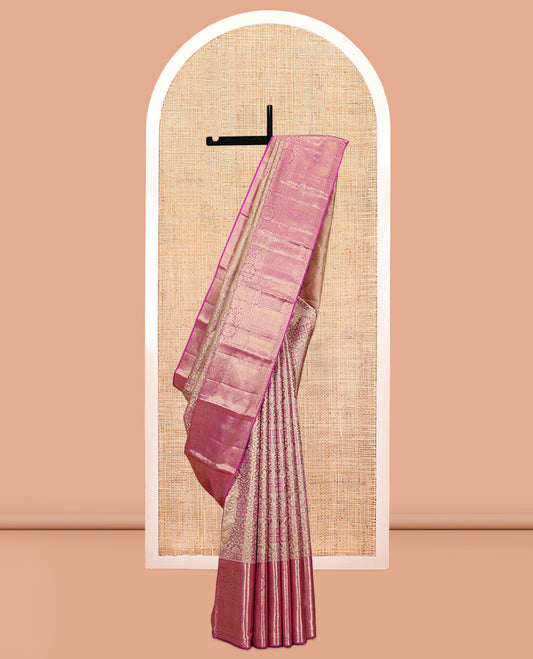 Pink Kanchipuram Tissue Silk Saree
