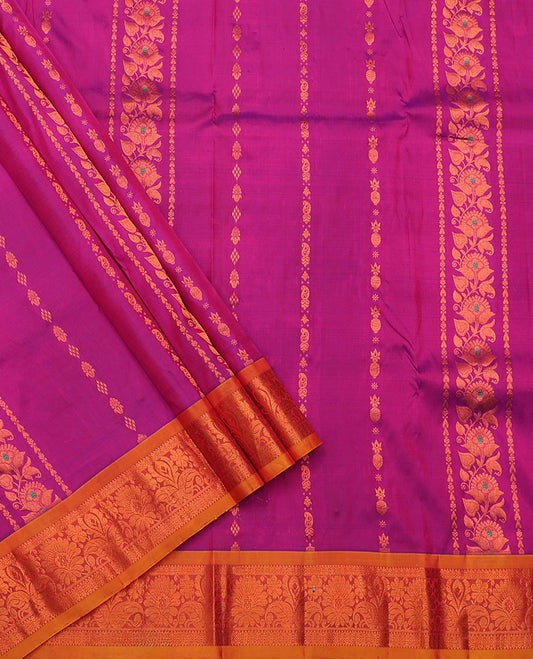 Pink Pure-Silk Half-Saree