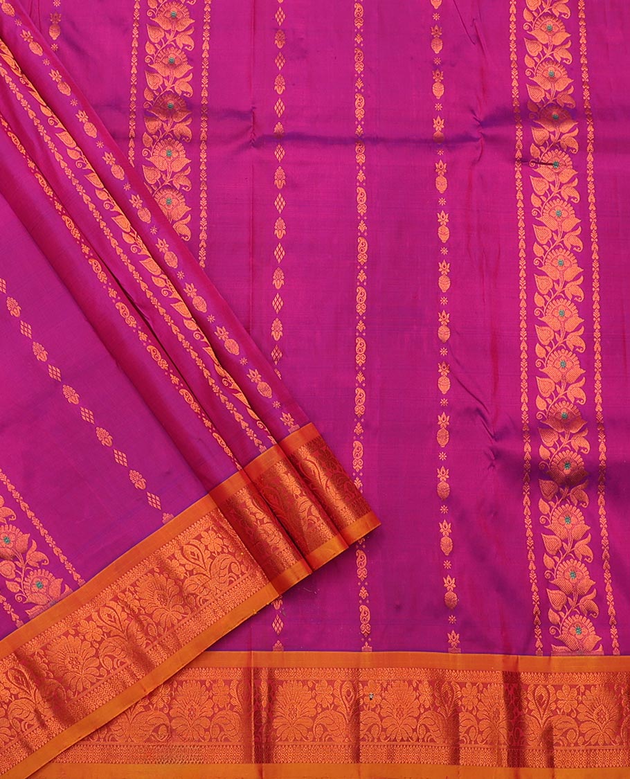 Pink Pure-Silk Half-Saree