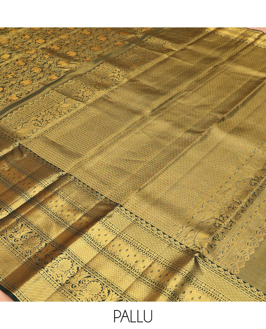 Green Kanchipuram Tissue Silk Saree