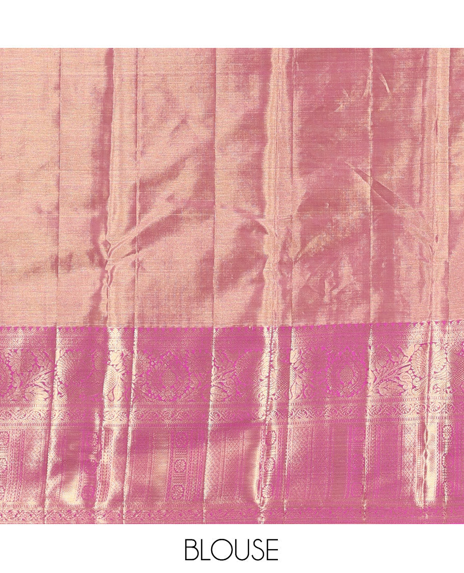 Pink Kanchipuram Tissue Silk Saree