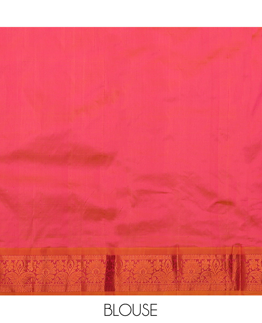 Pink Pure-Silk Half-Saree