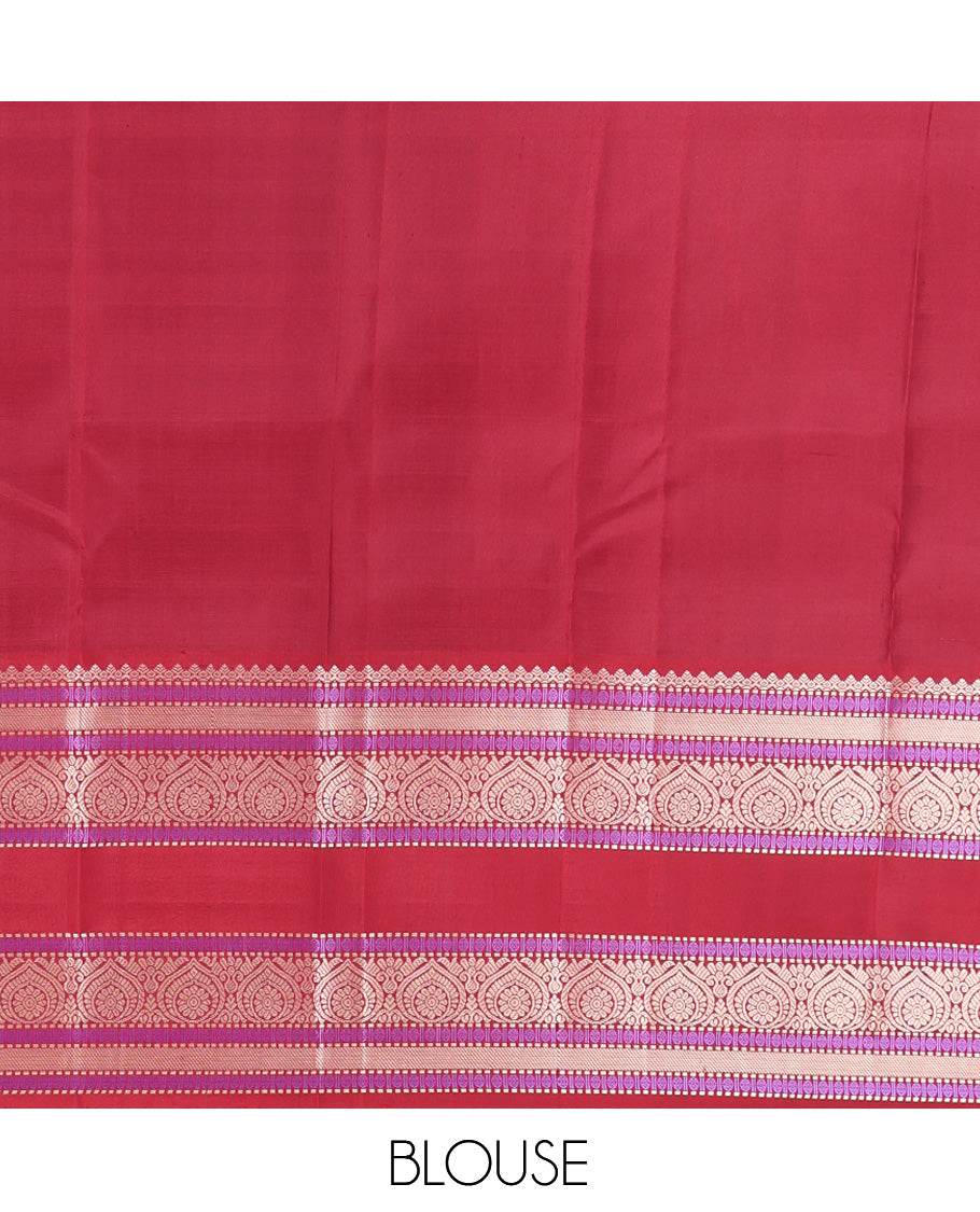 Red Kanchipuram Chettinad Saree