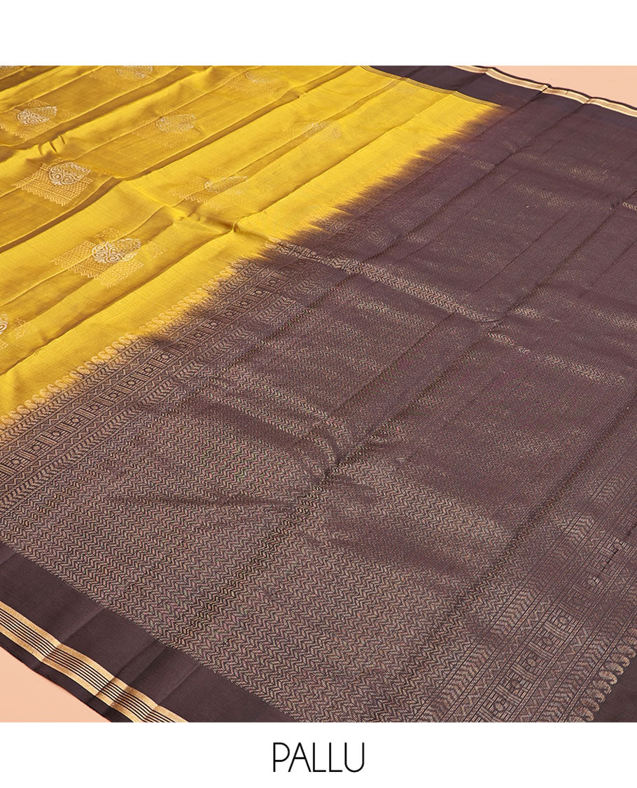 Green Chevron Stripes Mayuri Lite Silk Mix Saree