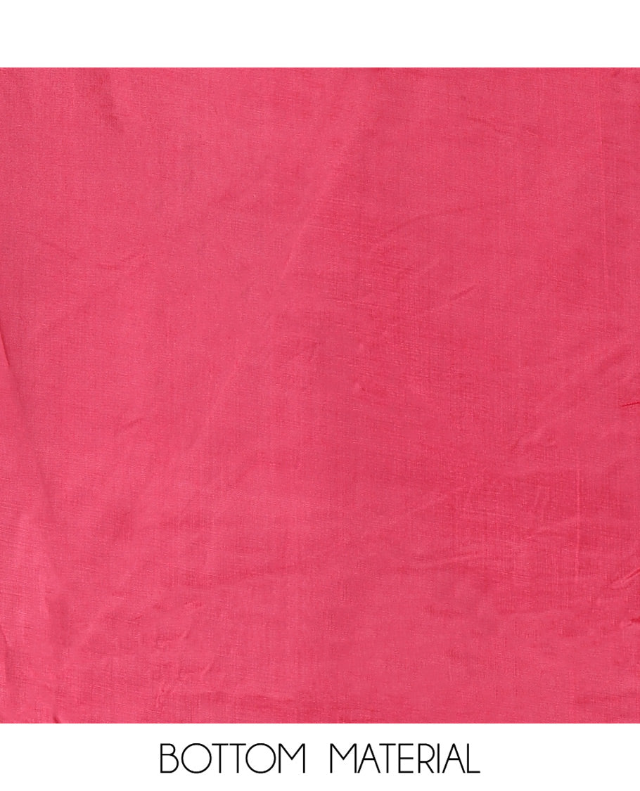 Maroon Banarasi Chanderi Material Churidar, Mesmerized with Buttas Top, a Plain Bottom, and a Matching Dupatta