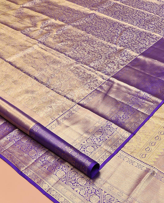 Blue Kanchipuram Tissue Silk Saree