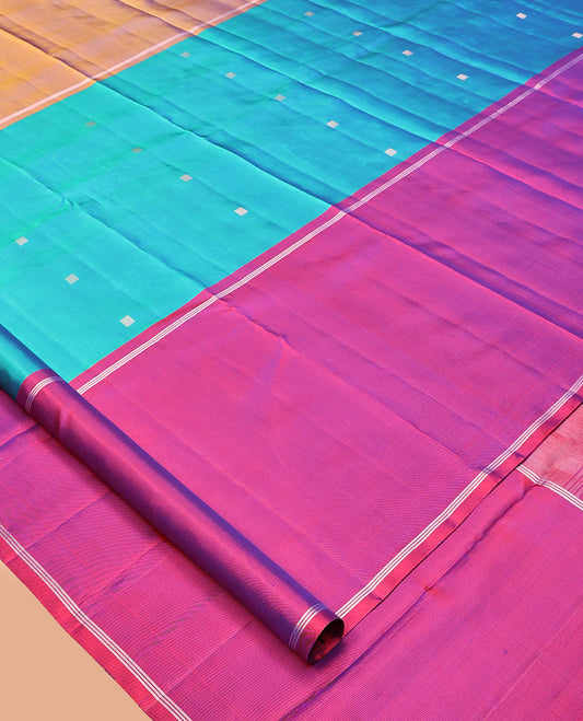 Blue Mayuri Soft Silk Saree