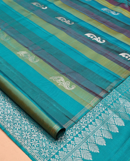 Multi-Color Striped Mayuri Soft Silk Saree