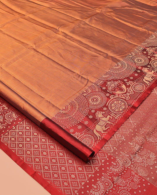 Orange Mayuri Soft Silk Saree