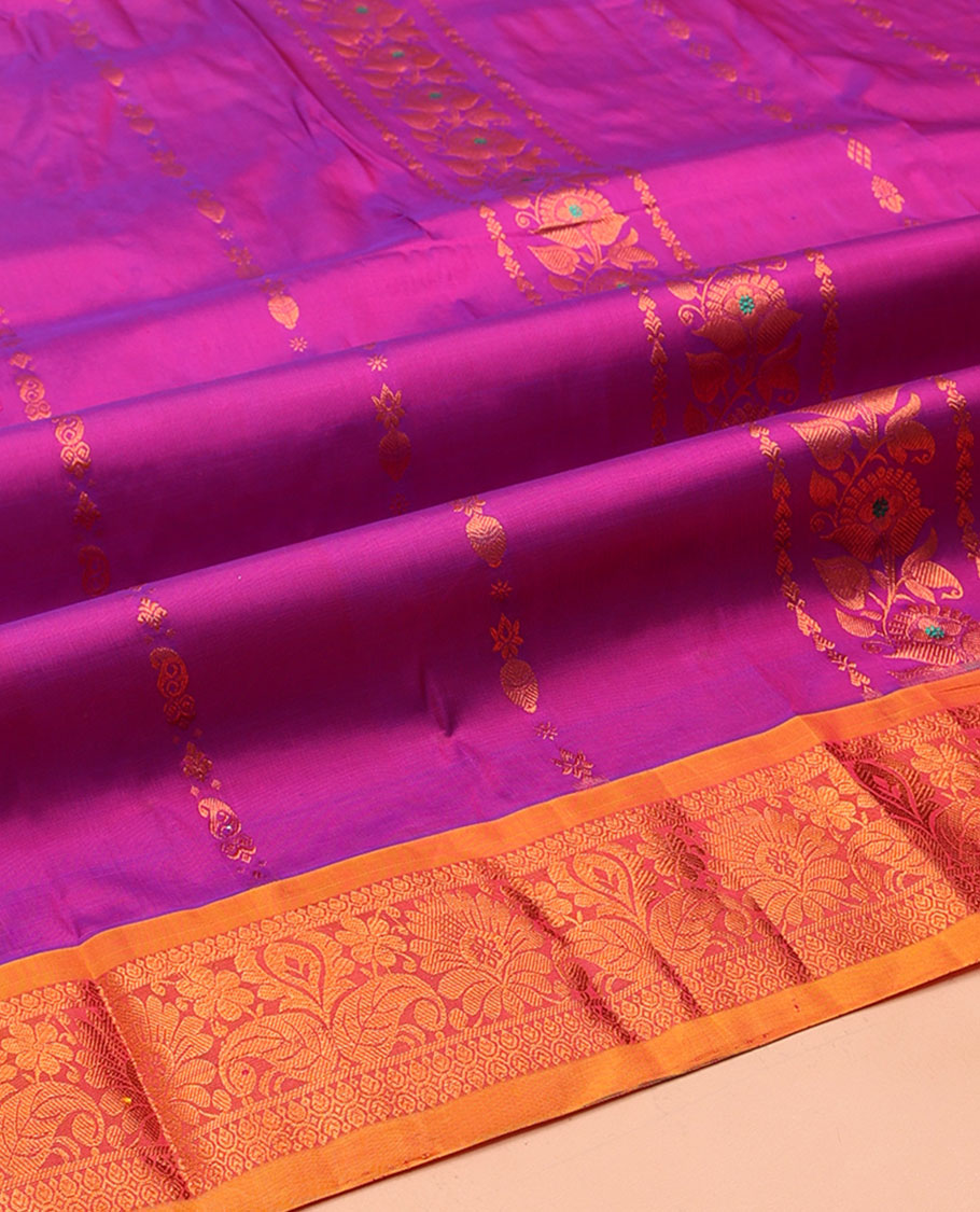 Pink Pure-Silk Half-Saree