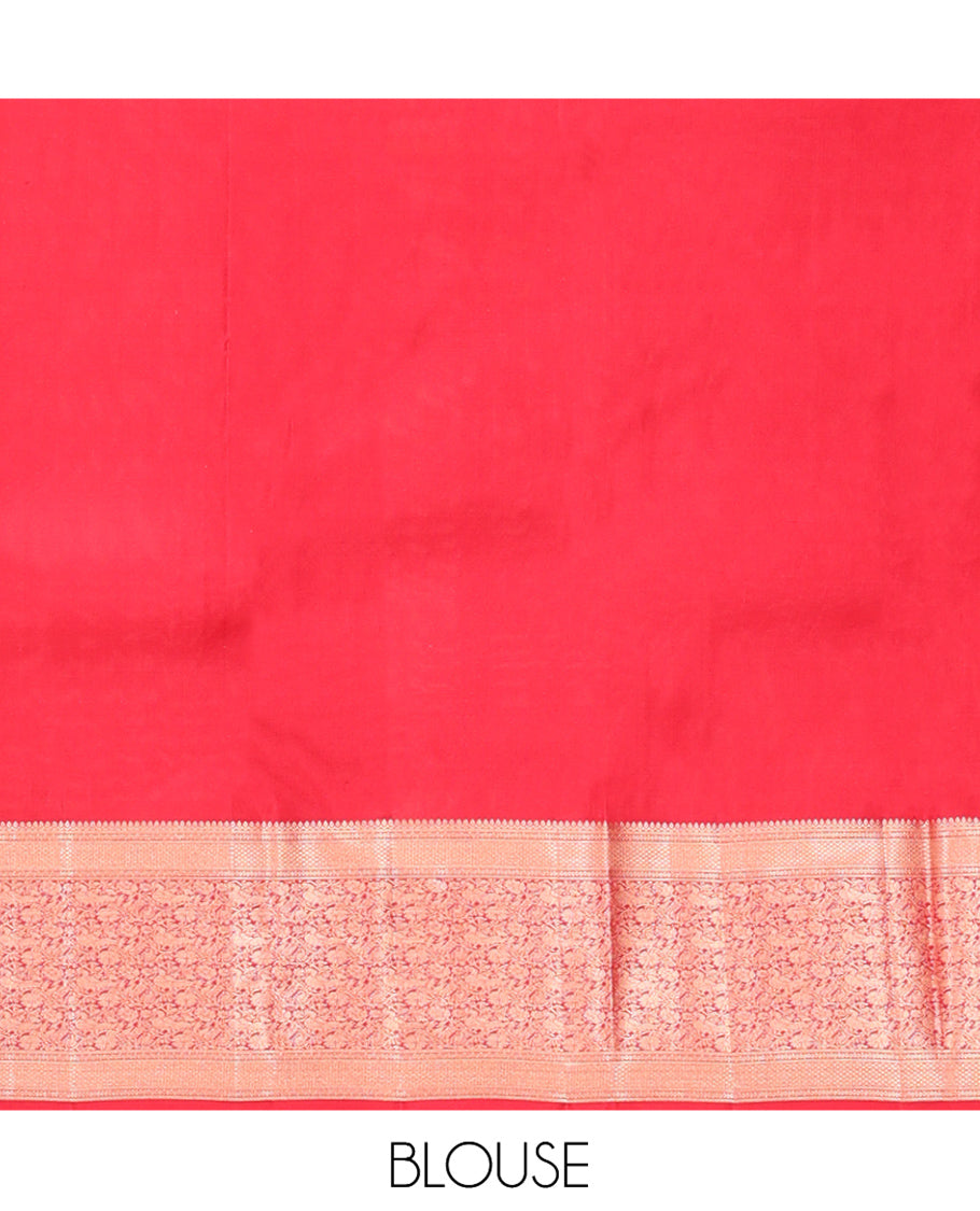 Red Zari Butta Kanchipuram Wedding Silk Saree