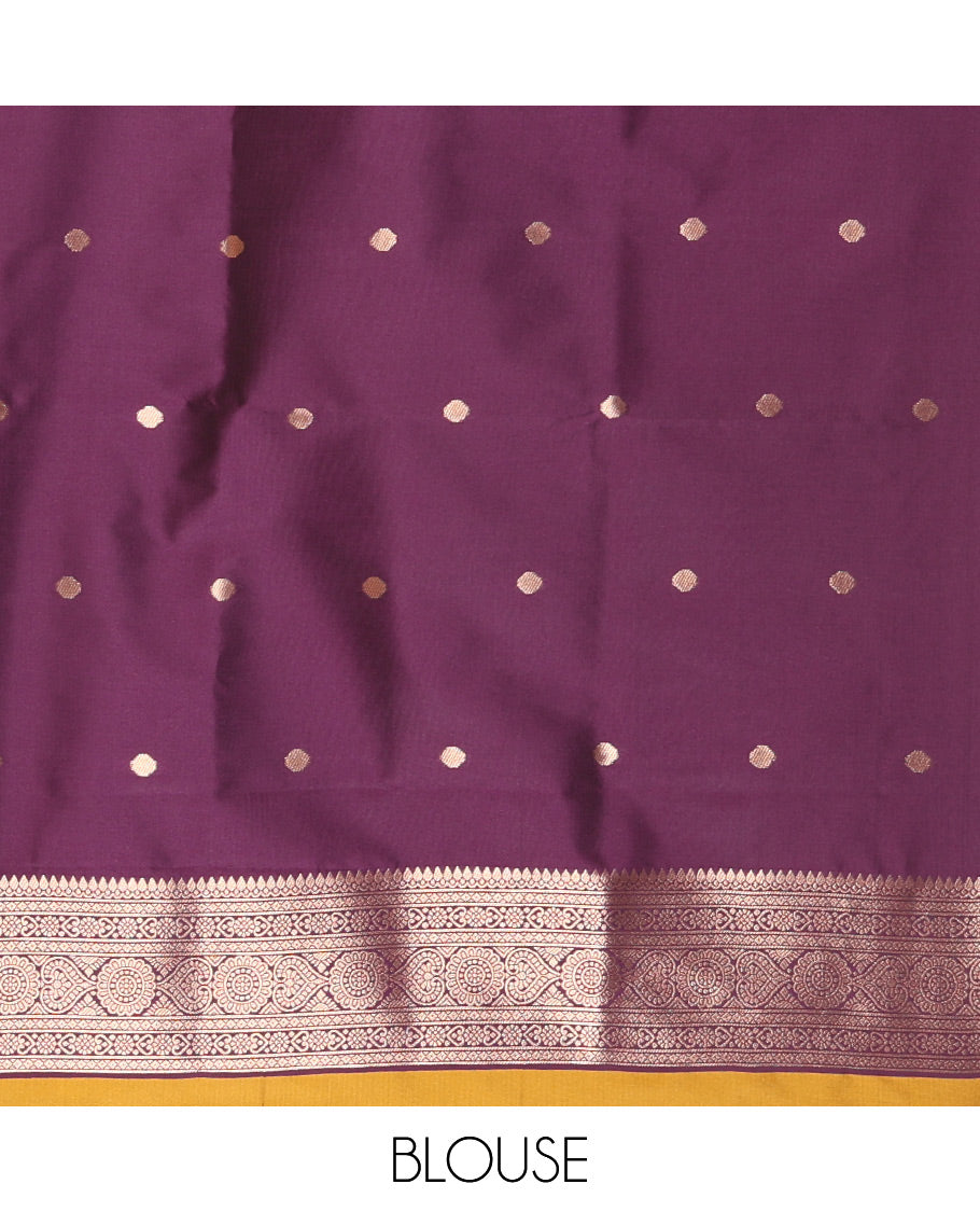 Borderless Mustard Elite Soft Silk Saree