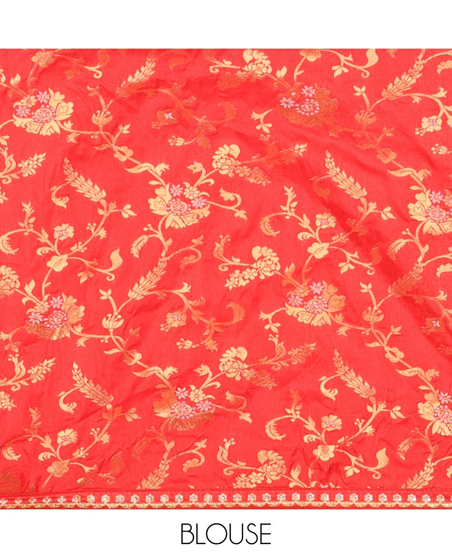 Yellow digital printed sitara shimmer saree with lace border & self pallu along with plain blouse