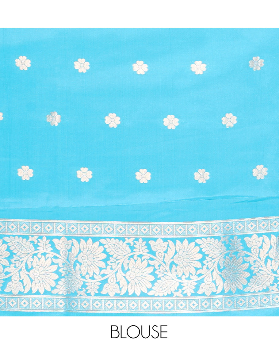 Peacock Elite Soft Silk Saree Features Jacquard Design, a Zari Border, Paisley Pallu, Matching Blouse