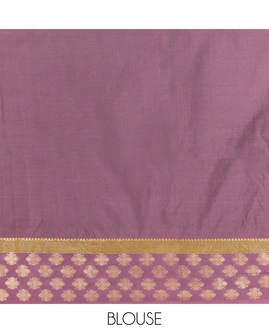 Blue Kamalam Design Budget Silk Saree