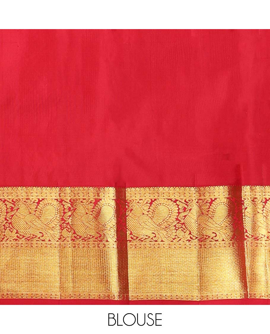 Multi-color checked design silk saree with contrast  zari design border & floral , argyle design pallu