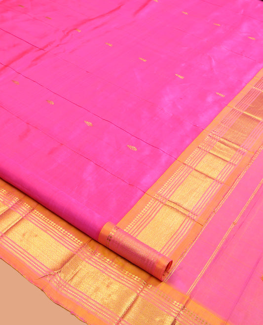 Pink Kanchipuram Silk Saree