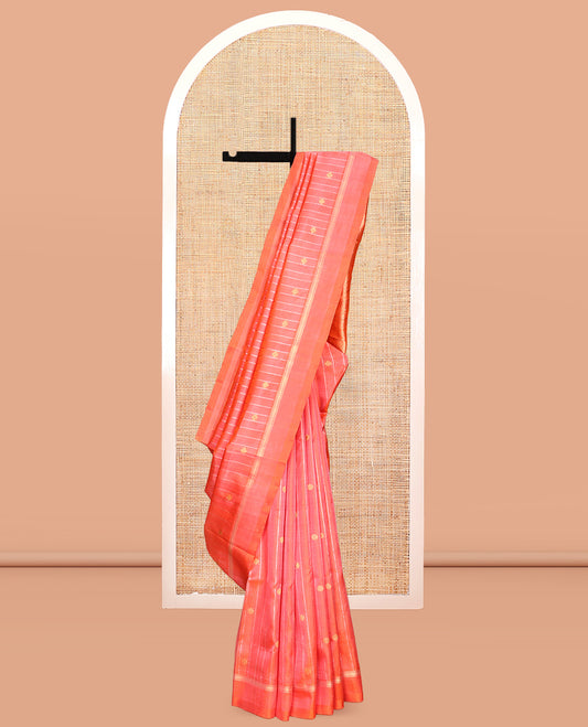 Rust Venkatagiri Silk Saree