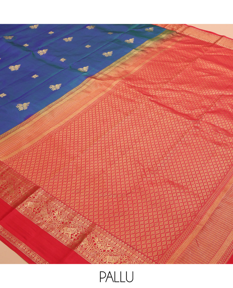 Blue Kanchipuram Silk Saree