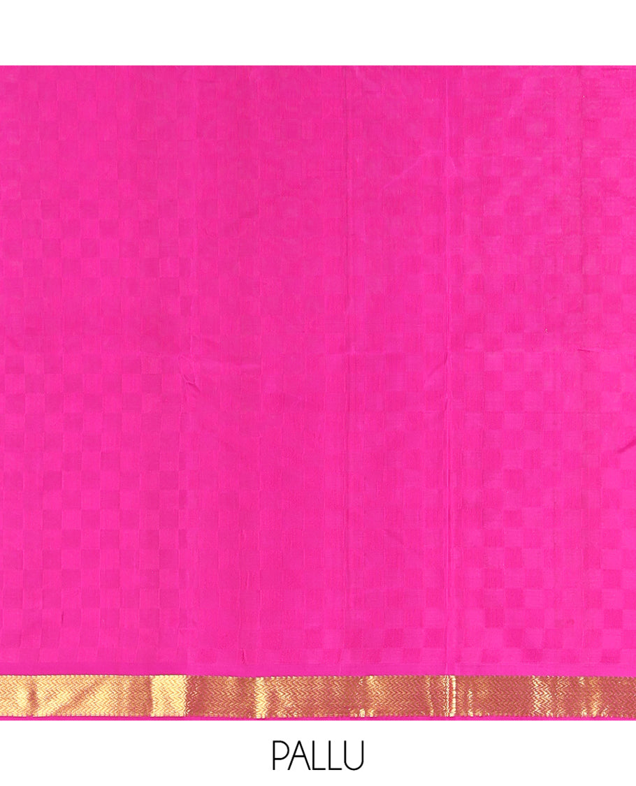 Pink Paiyaadi Kattam Kanchipuram Silk Saree