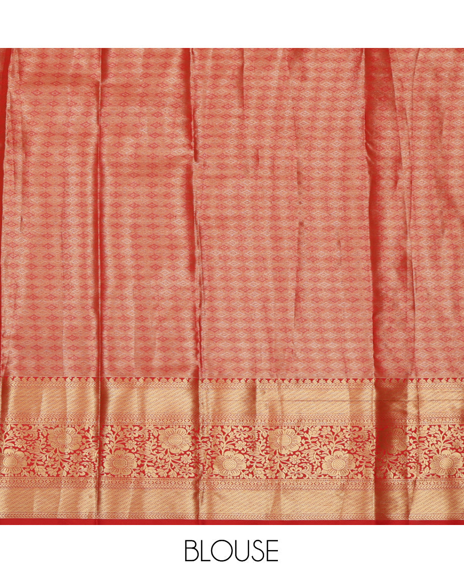 Green Art Silk Pavadai Material Set