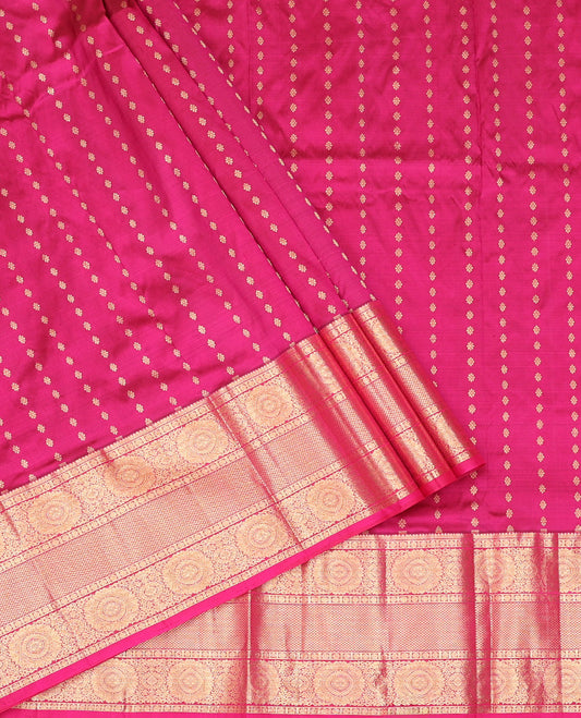 Pink Pure Silk Half Saree