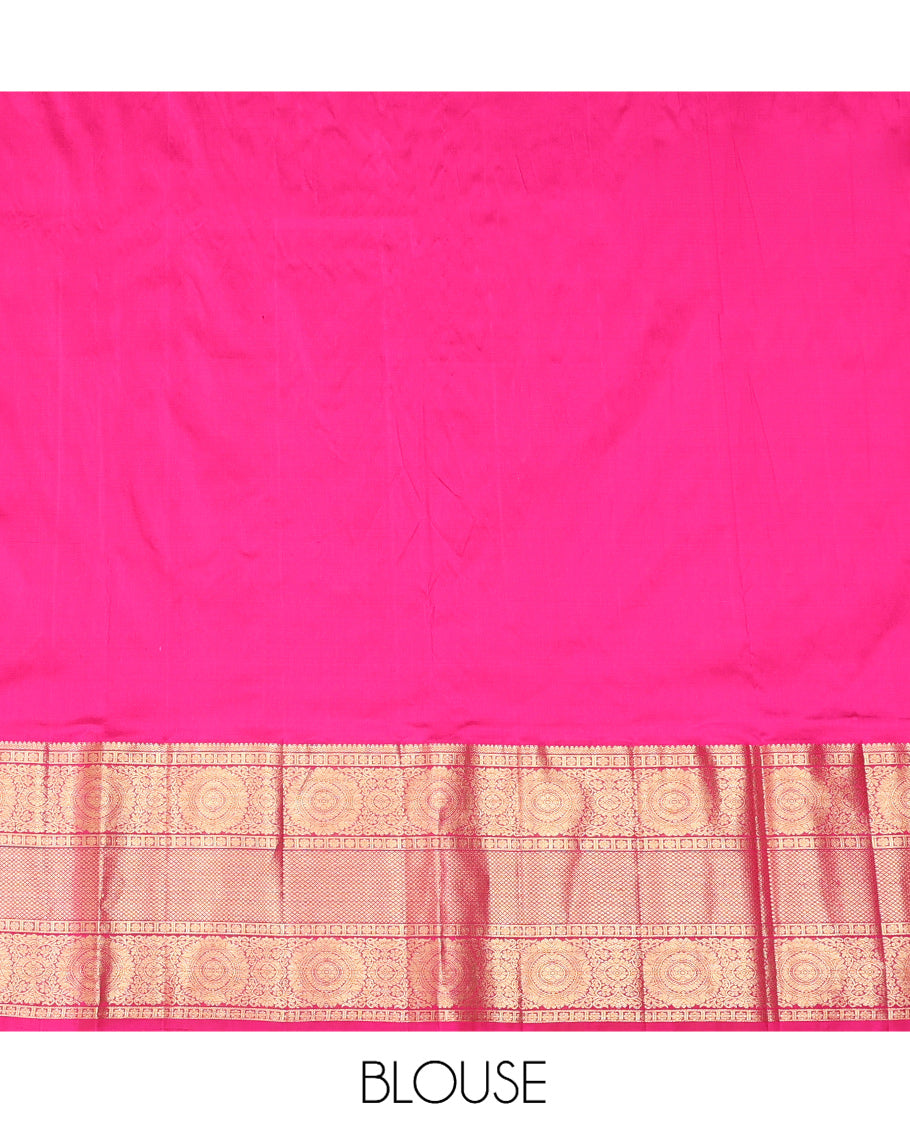 Pink Pure Silk Half Saree