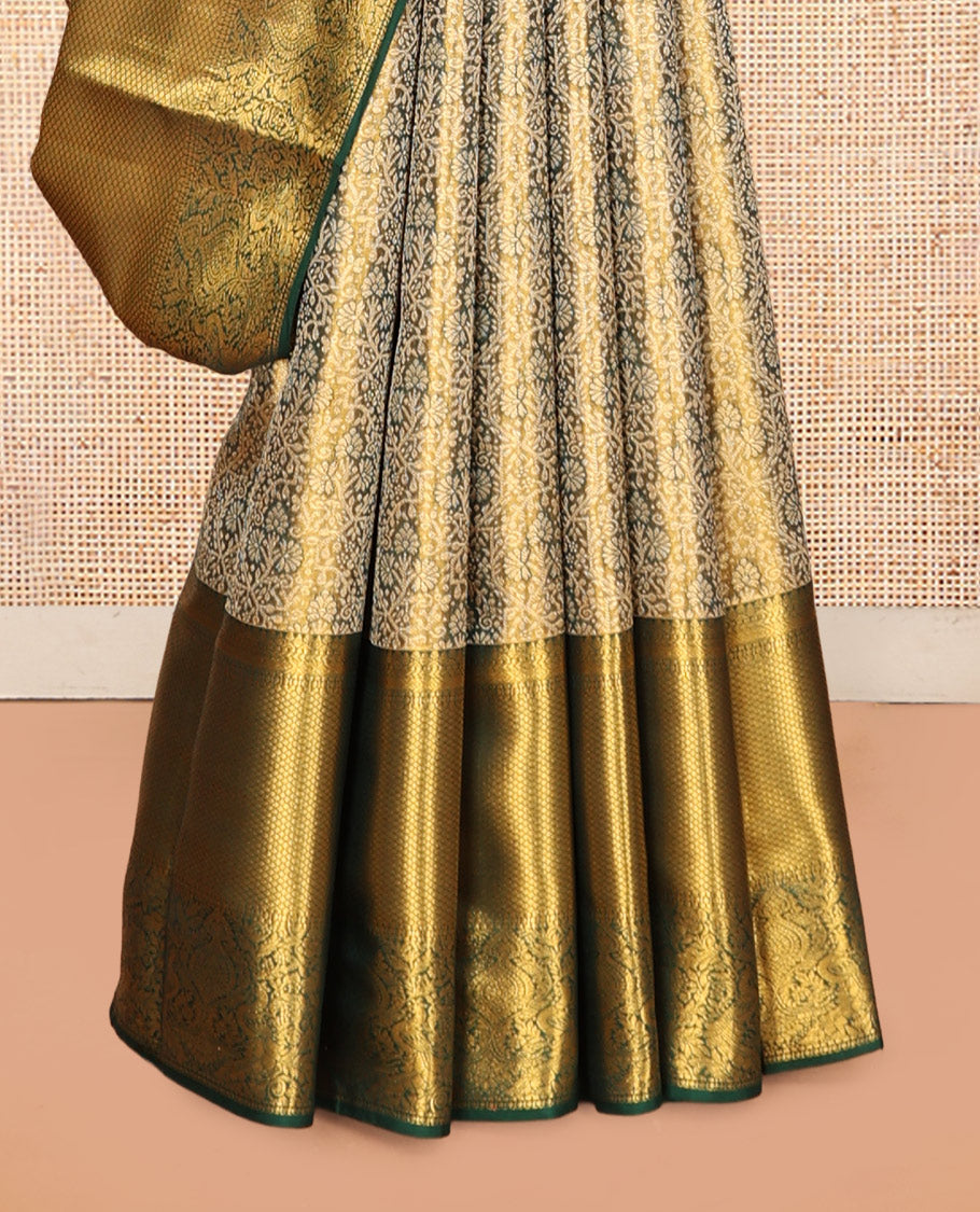 Green Kanchipuram Tissue Silk Saree