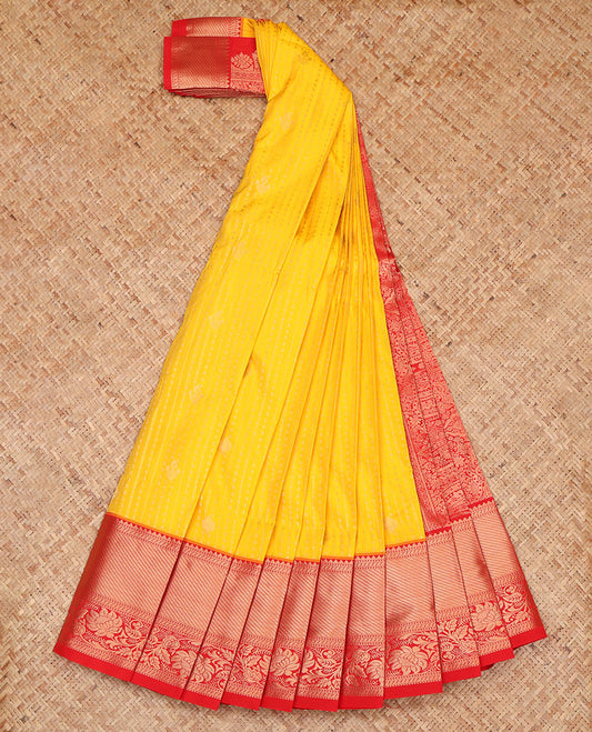 Yellow Budget Silk Saree