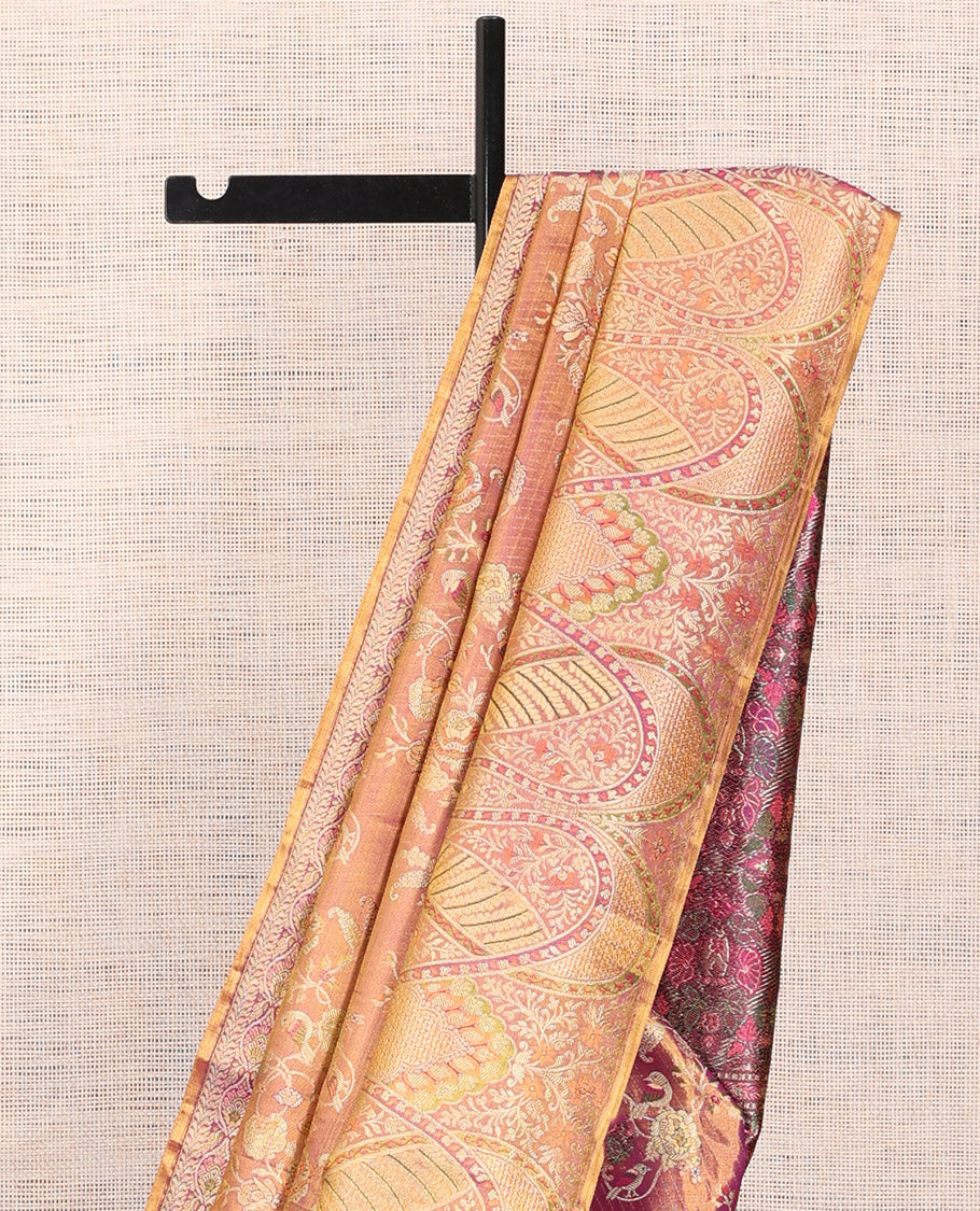 Purple Kanchipuram Tissue Silk Saree